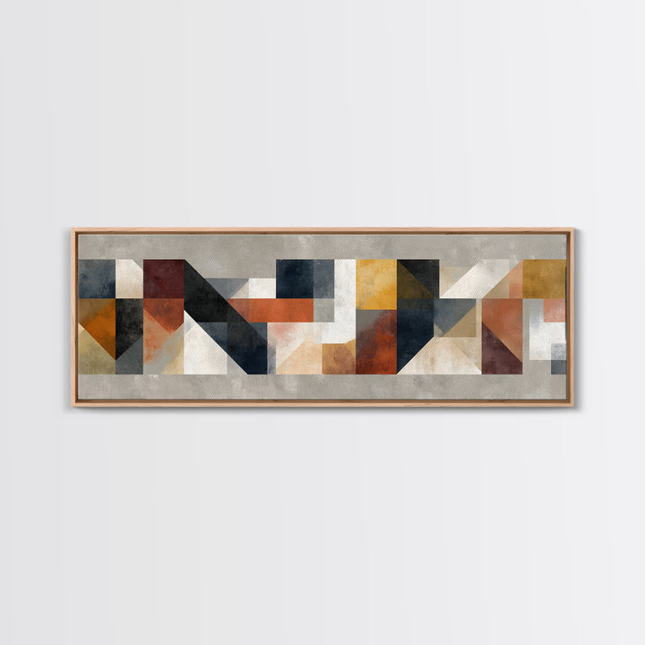 Modern Geometric Composition for Living Spaces Canvas Print, Wall Art, Heart, Living Room Decor, Fine Art, Home Decor Gift, WAL-3x1-92