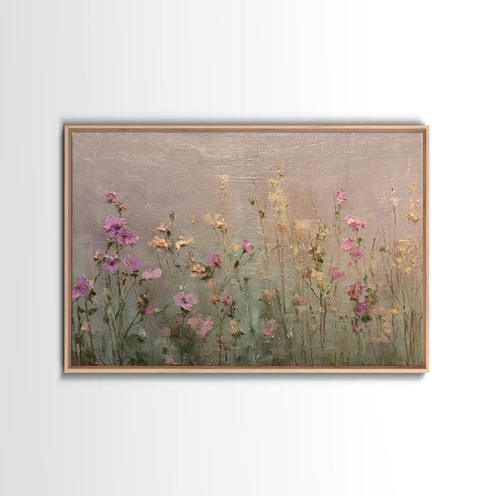 Impressionist Meadow of Wildflowers Canvas Print, Wall Art, Digital Print, Living Room Decor, Fine Art, Luxury Decor, WAL-3x2-21