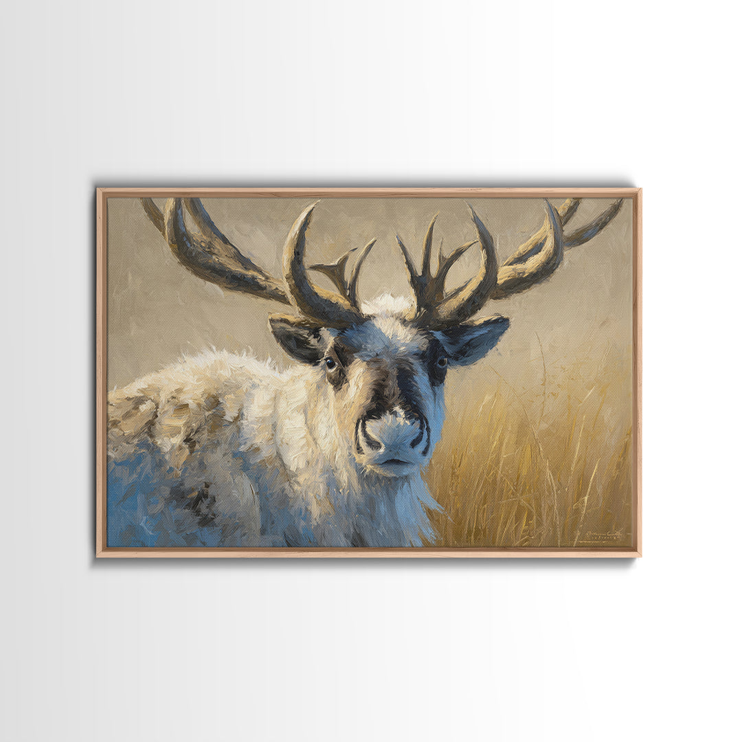 Whimsical Animal Portrait Framed Canvas Print, Wall Art, Gallery Decor, Living Room Decor, Fine Art, Home Decor, WAL-3x2-27