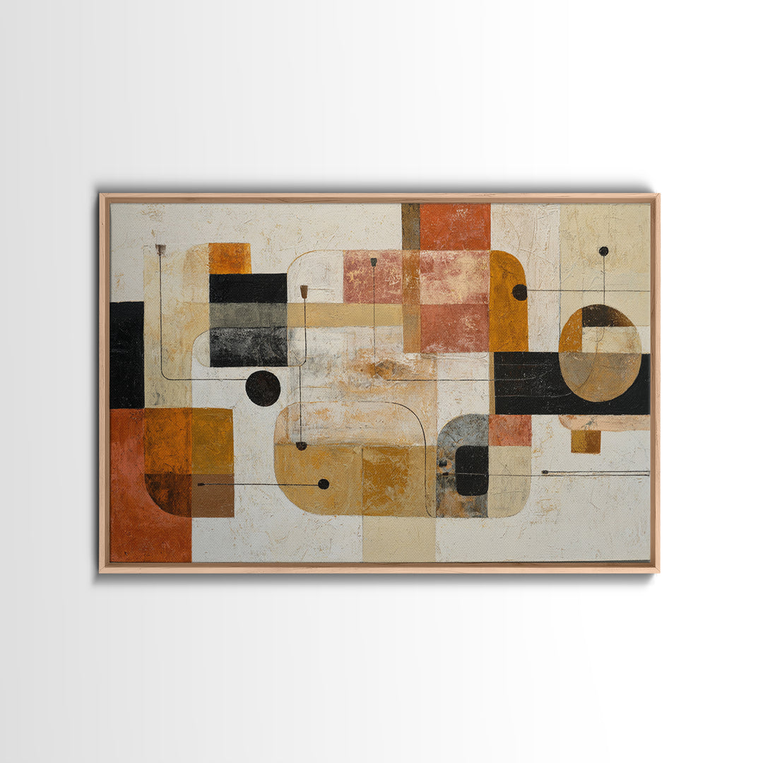 Statement Abstract with Bold Layered Brushwork Canvas Print, Wall Art, Modern Decor, Living Room Decor, Abstract Art, WAL-3x2-29