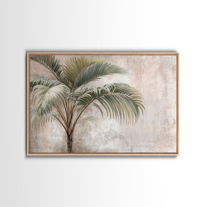 Tropical Palm Leaf Painting Canvas Print, Wall Art, Abstract Wall Art, Living Room Decor, Fine Art, Contemporary Art, WAL-3x2-44