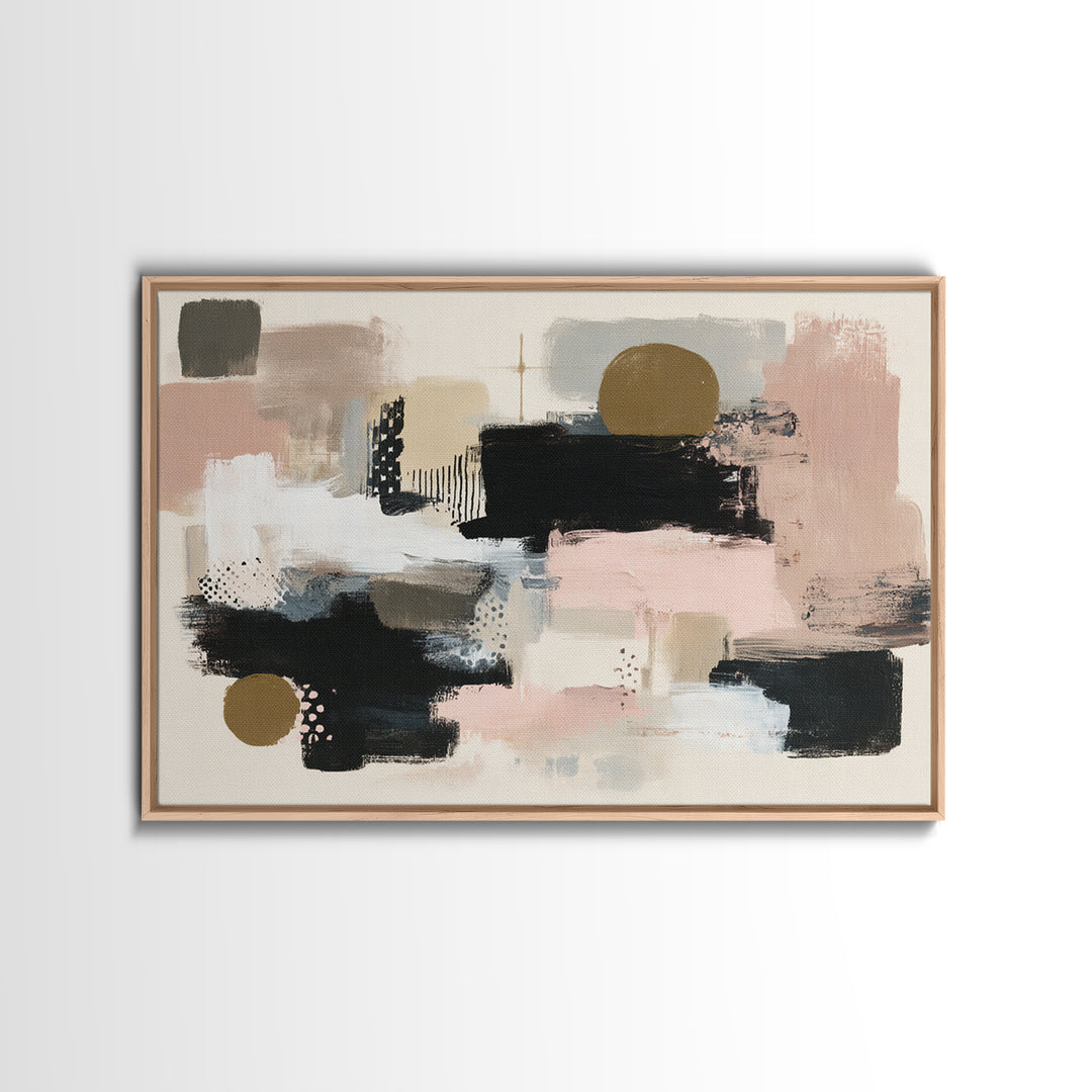 Statement Abstract with Bold Layered Brushwork Canvas Print, Wall Art, Modern Decor, Living Room Decor, Abstract Art, WAL-3x2-53