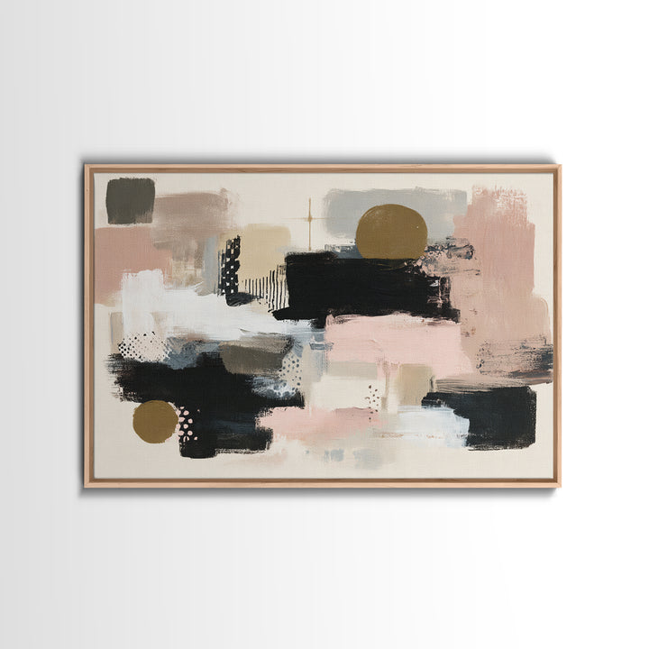 Statement Abstract with Bold Layered Brushwork Canvas Print, Wall Art, Modern Decor, Living Room Decor, Abstract Art, WAL-3x2-53