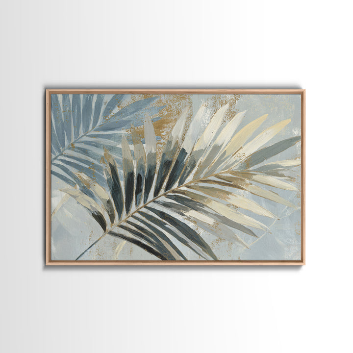 Tropical Palm Leaf Painting Canvas Print, Wall Art, Minimalist Decor, Living Room Decor, Oil Painting, Wall Art Prints, WAL-3x2-68