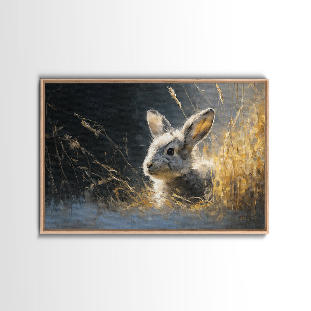 Whimsical Animal Portrait Framed Canvas Print, Wall Art, Wall Art Prints, Living Room Decor, Fine Art, Abstract Art, WAL-3x2-99