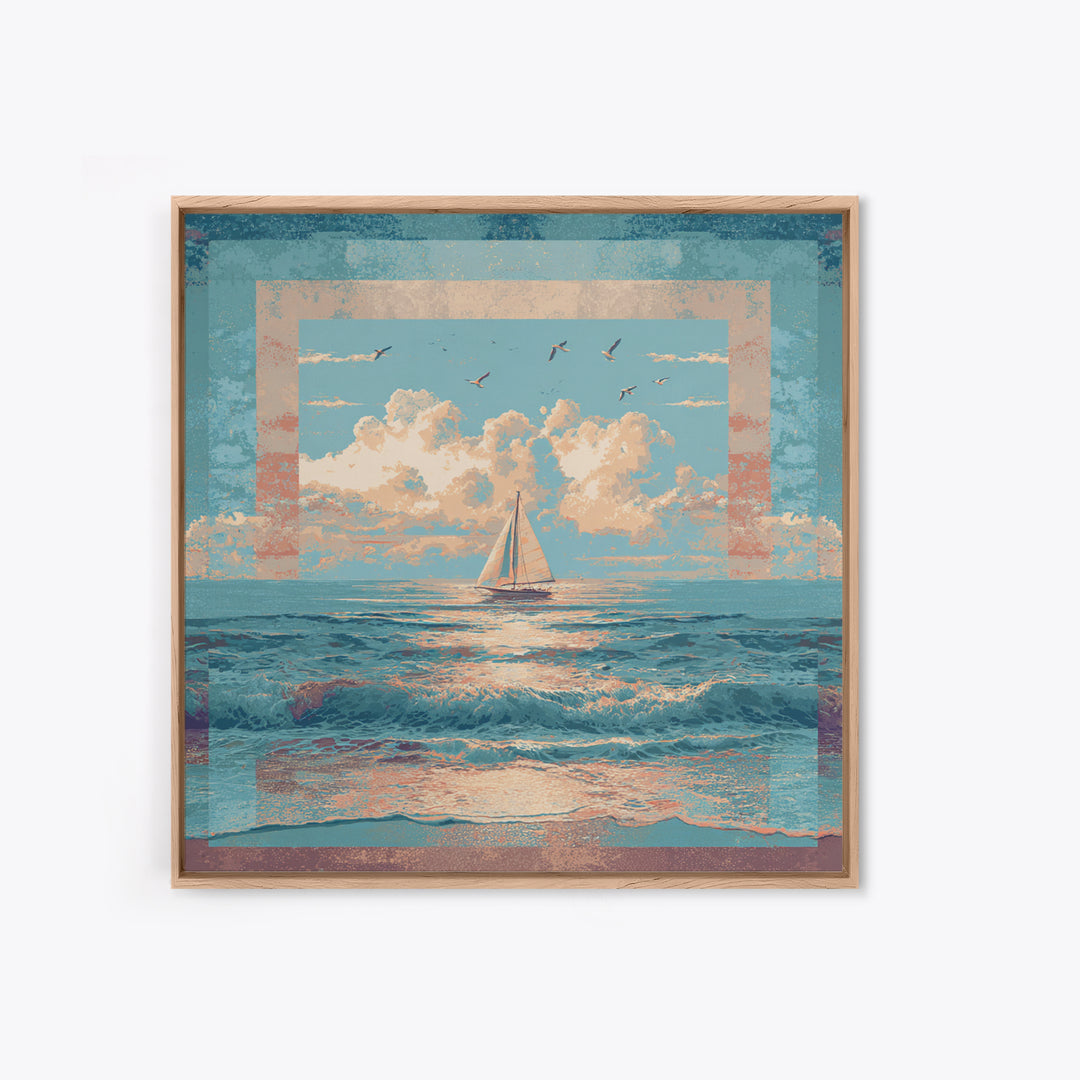 Honeymoon Coastal Sunset Canvas Print, Wedding Art, Wedding Table Number, Living Room Decor, Fine Art, Romance, Gallery Decor, WED-1x1-17
