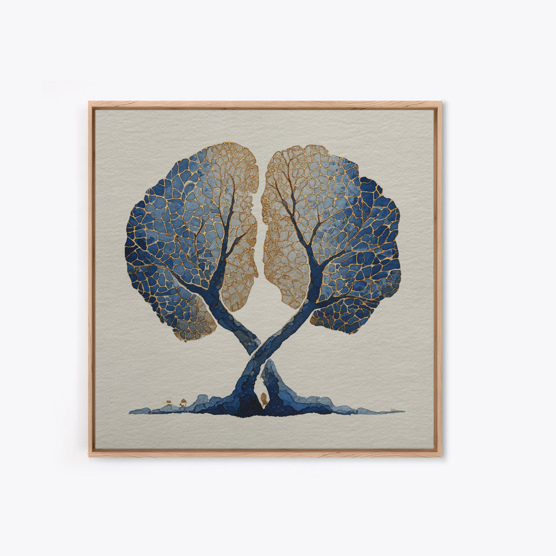 Two Intertwined Trees as Symbolic Artwork Canvas Print, Wedding Art, Wedding Sign, Living Room Decor, Fine Art, Romance, WED-1x1-23