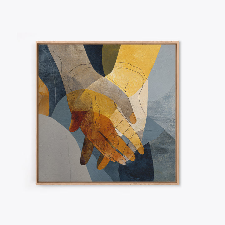 Hands Nearly Touching Framed Canvas Print, Wedding Art, Luxury Decor, Living Room Decor, Fine Art, Romance, Wedding Sign, WED-1x1-88