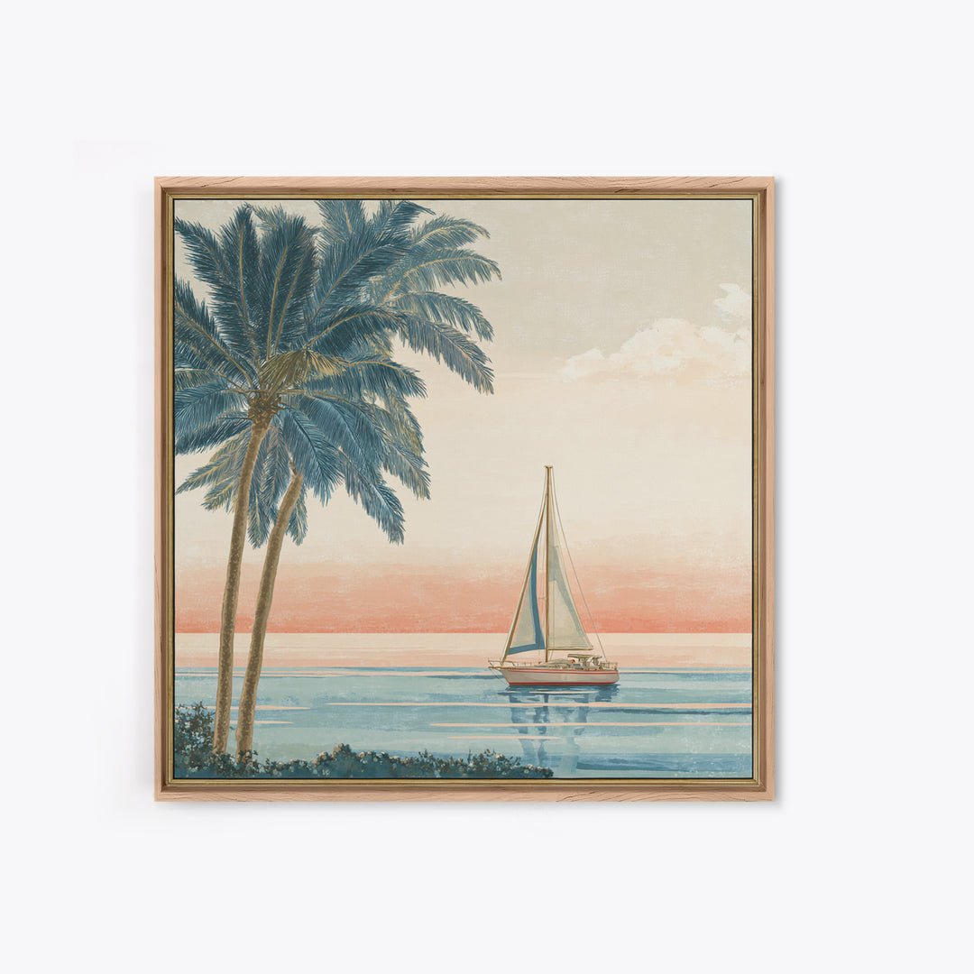 Honeymoon Coastal Sunset Canvas Print, Wedding Art, Home Decor, Living Room Decor, Fine Art, Romance, Minimalist Decor, WED-1x1-89