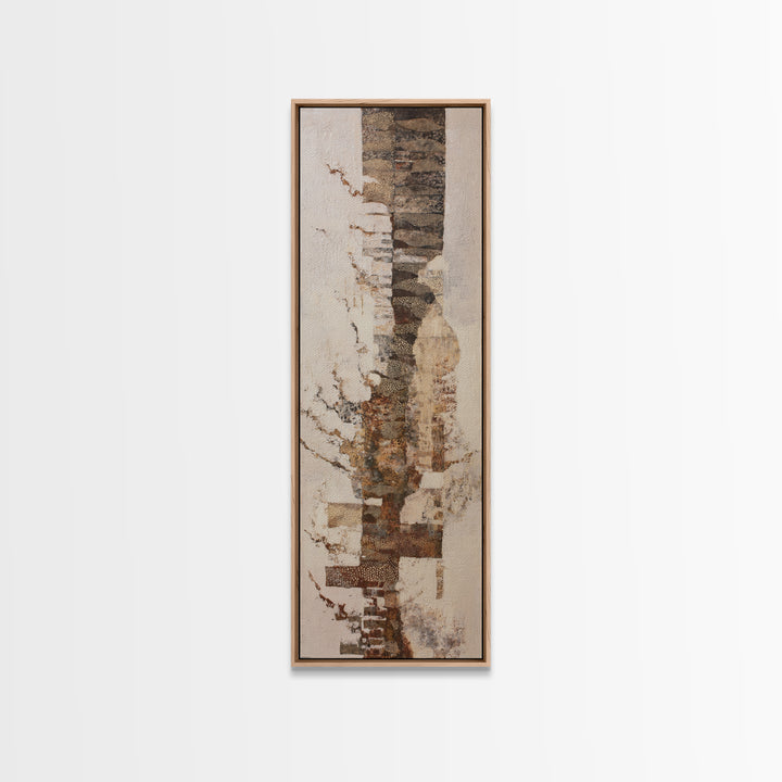 Lace Pattern Ivory Abstraction Framed Canvas Print, Wedding Art, Luxury Decor, Living Room Decor, Abstract Art, Romance, WED-1x3-31