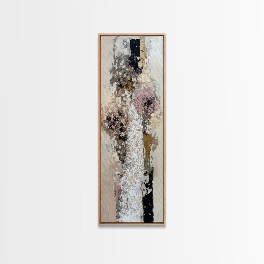 Bridal Veil Texture Abstract Canvas Print, Wedding Art, Living Room Decor, Abstract Art, Romance, Printable Art, WED-1x3-43