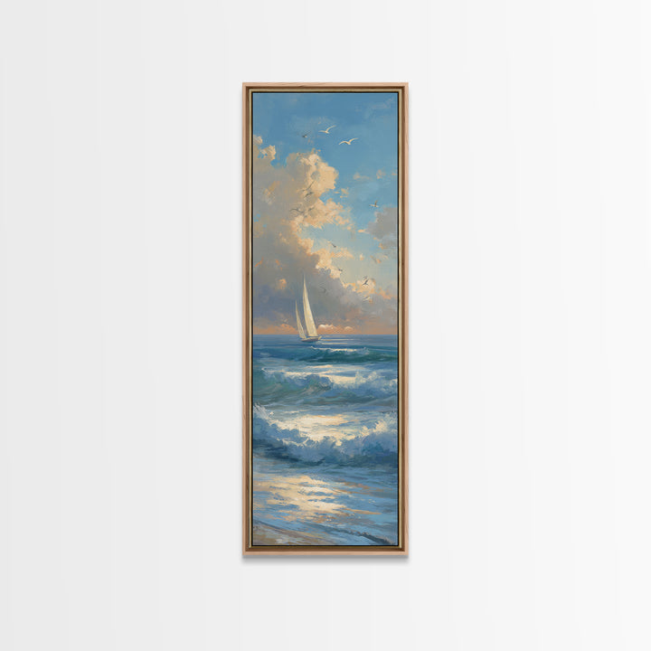 Honeymoon Coastal Sunset Canvas Print, Wedding Art, Unique Wedding Gift, Living Room Decor, Fine Art, Romance, Wall Decor, WED-1x3-5