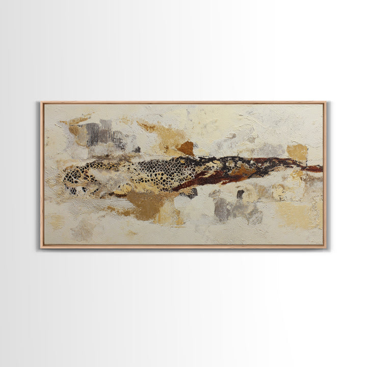 Lace Pattern Ivory Abstraction Framed Canvas Print, Wedding Art, Room Decor, Living Room Decor, Abstract Art, Romance, WED-2x1-15