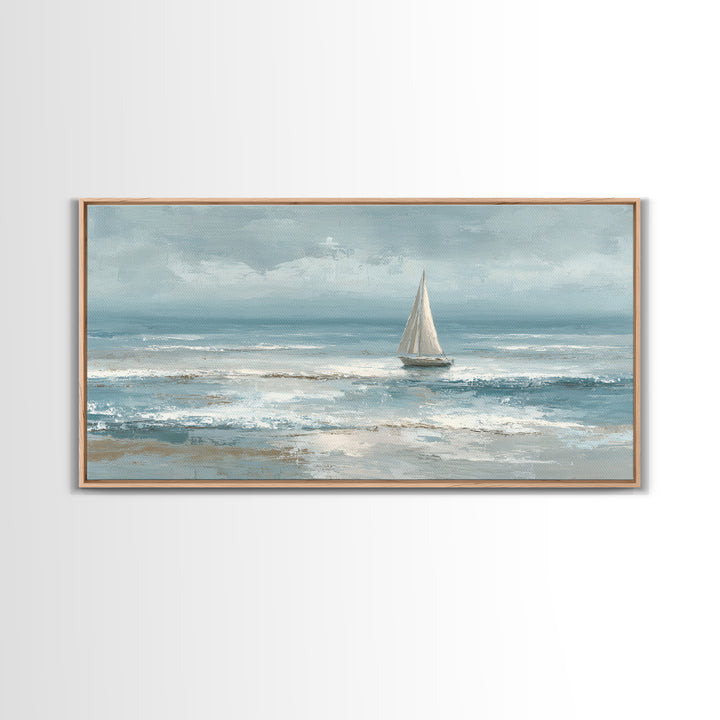 Honeymoon Coastal Sunset Framed Canvas Print, Wedding Art, Statement Artwork, Living Room Decor, Romance, Custom Portrait, WED-2x1-37