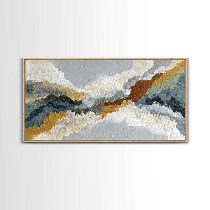 Bridal Veil Texture Abstract Framed Canvas Print, Wedding Art, Printable Art, Living Room Decor, Abstract Art, Romance, WED-2x1-51