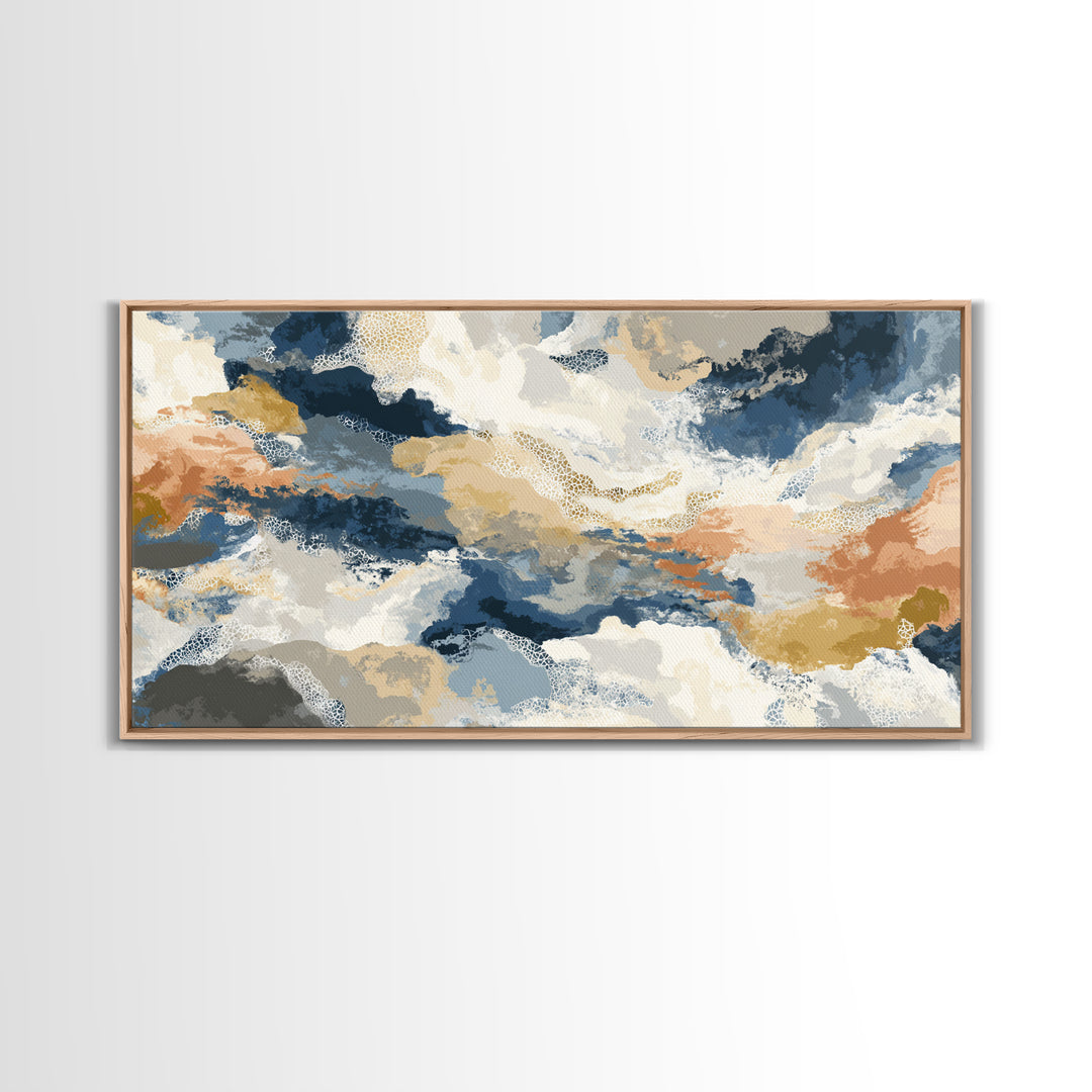 Lace Pattern Ivory Abstraction Canvas Print, Wedding Art, Custom Wedding Gift, Living Room Decor, Abstract Art, Romance, WED-2x1-63