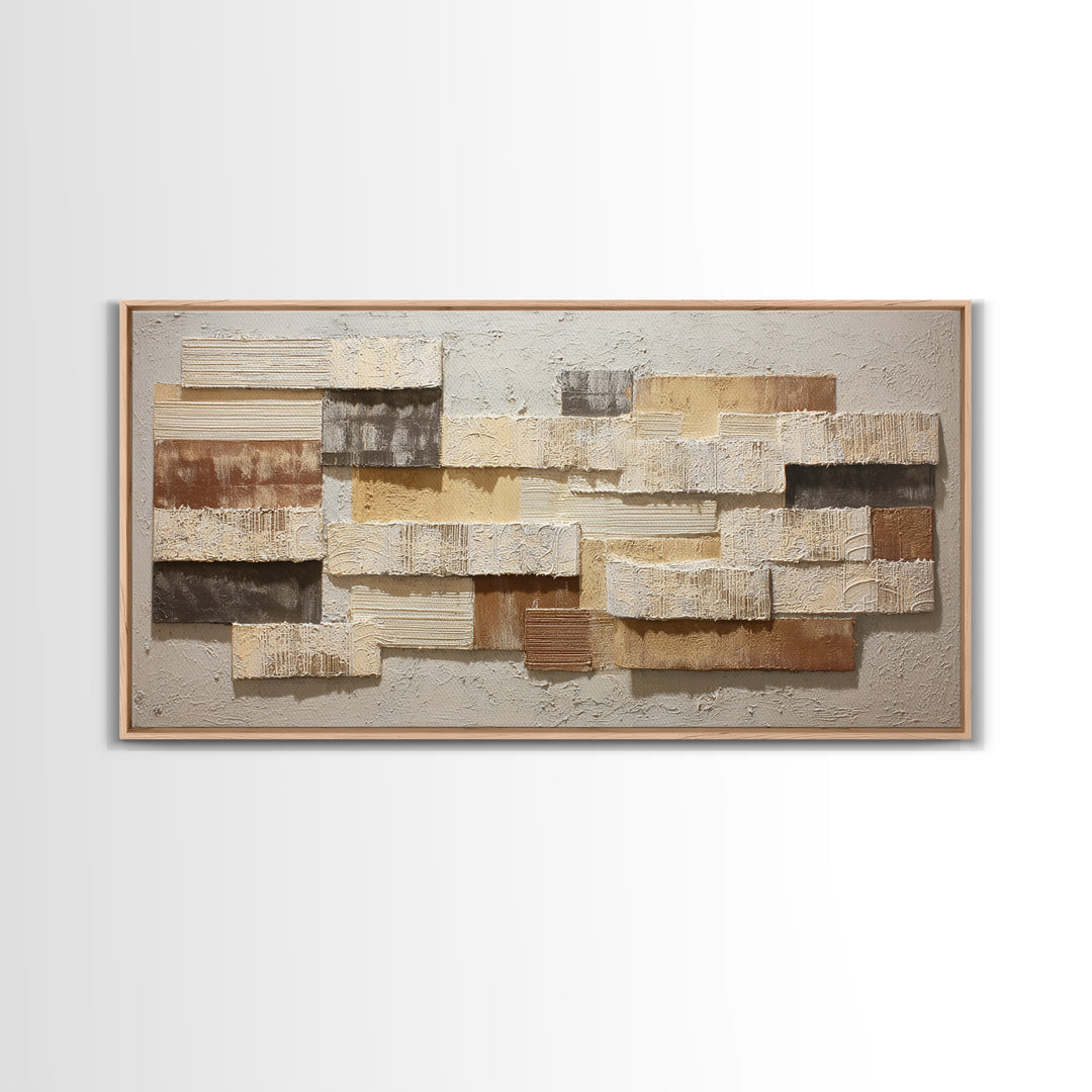 Lace Pattern Ivory Abstraction Framed Canvas Print, Wedding Art, Rustic Wedding, Living Room Decor, Abstract Art, Romance, WED-2x1-87