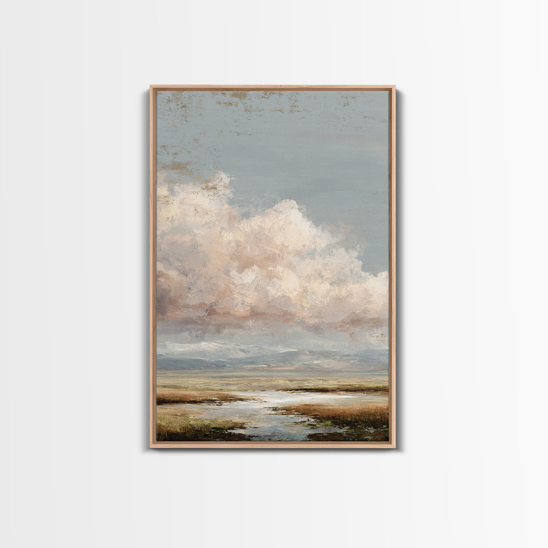 Blush Cloudscape with Dreamy Atmosphere Canvas Print, Wedding Art, Personalized Wedding, Living Room Decor, Fine Art, Romance, WED-2x3-23