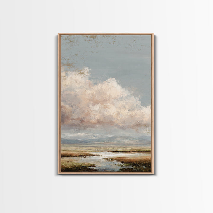 Blush Cloudscape with Dreamy Atmosphere Canvas Print, Wedding Art, Personalized Wedding, Living Room Decor, Fine Art, Romance, WED-2x3-23