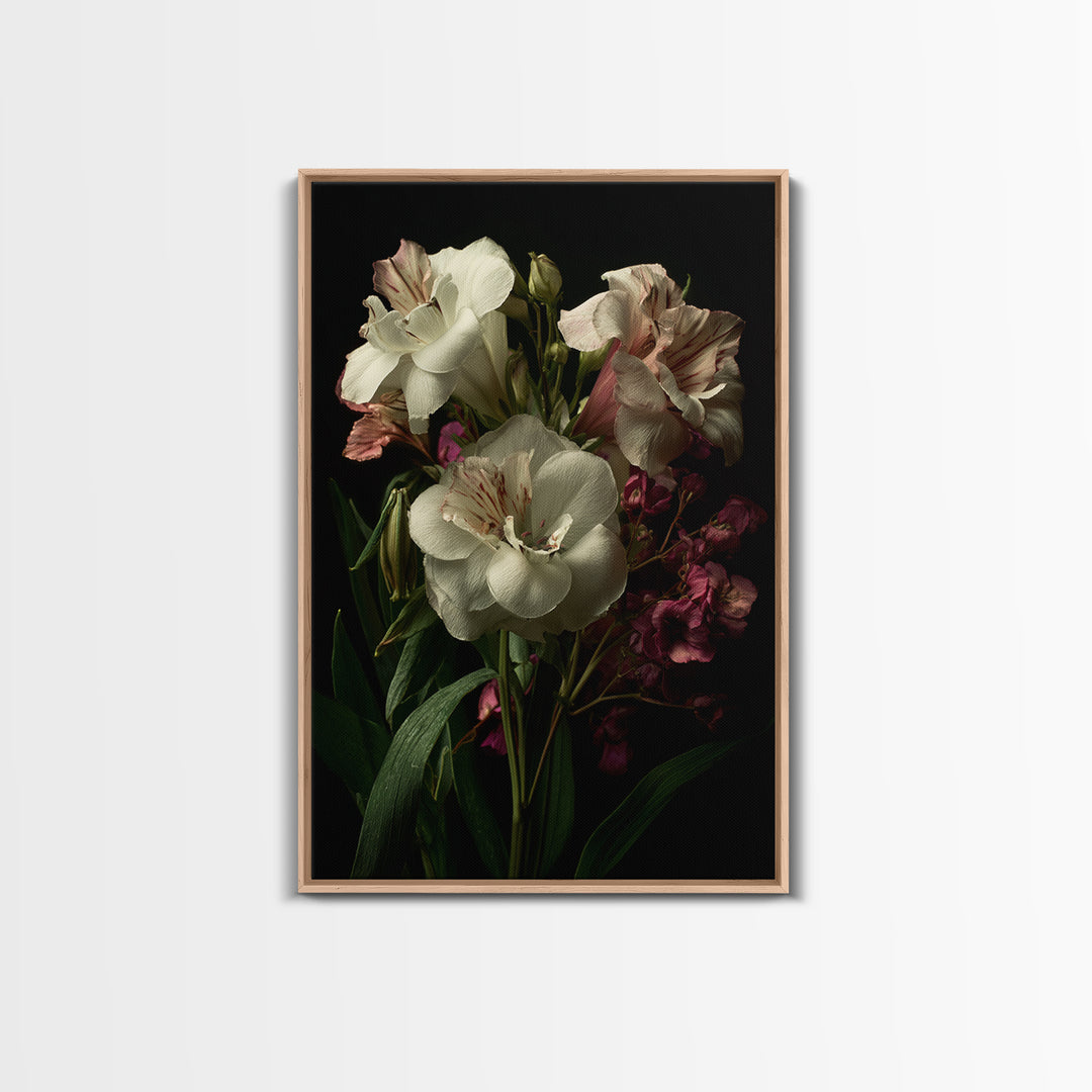 Classic Church Bells and Flowers Without Interior Framed Canvas Print, Wedding Art, Home Decor, Living Room Decor, Romance, WED-2x3-26