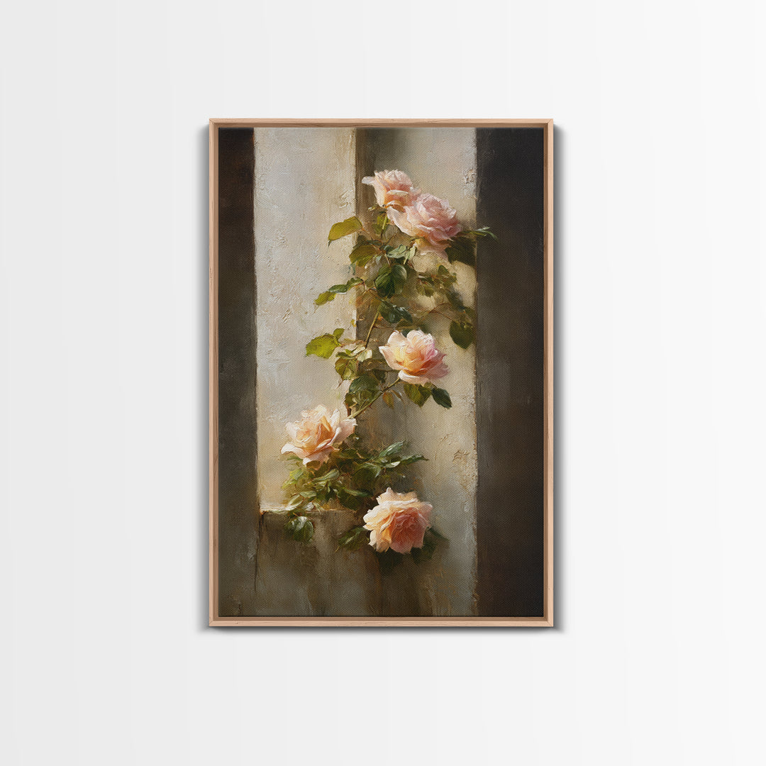Classic Church Bells and Flowers Without Interior Canvas Print, Wedding Art, Statement Artwork, Living Room Decor, Oil Painting, WED-2x3-50