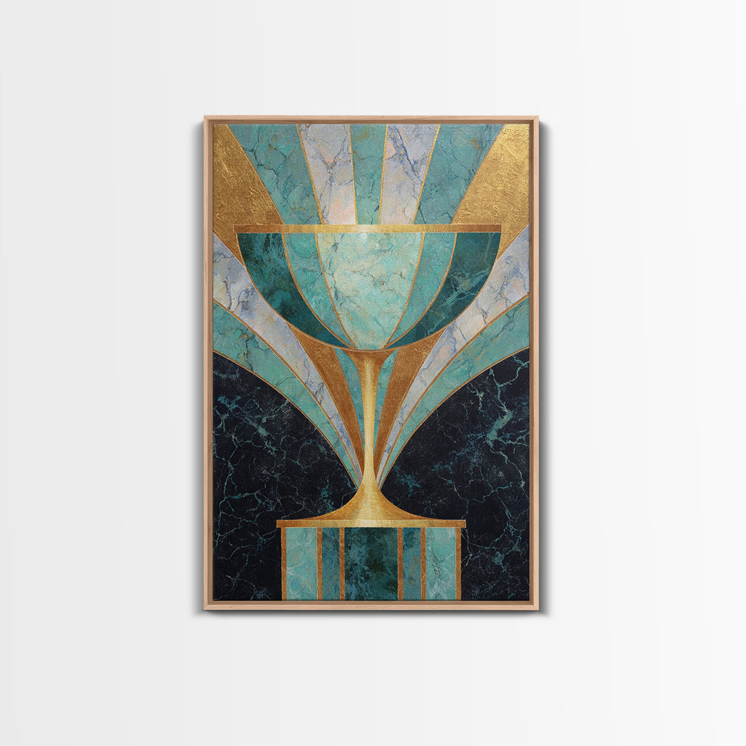 Champagne Coupe Tower Framed Canvas Print, Wedding Art, Contemporary Art, Living Room Decor, Oil Painting, Romance, Custom Art, WED-2x3-53