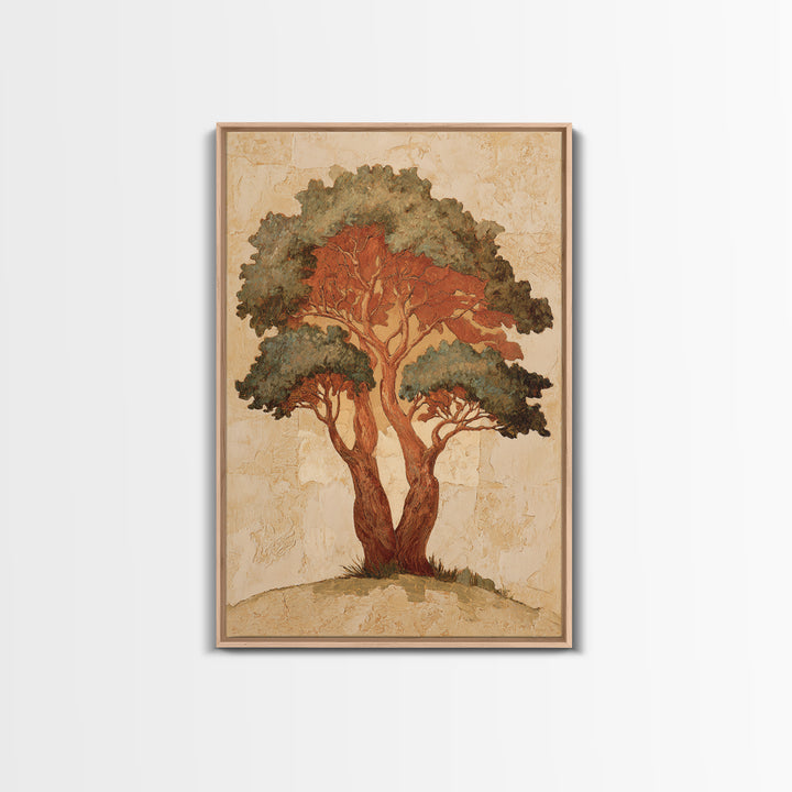 Two Intertwined Trees as Symbolic Artwork Canvas Print, Wedding Art, Custom Wedding Gift, Living Room Decor, Fine Art, Romance, WED-2x3-7