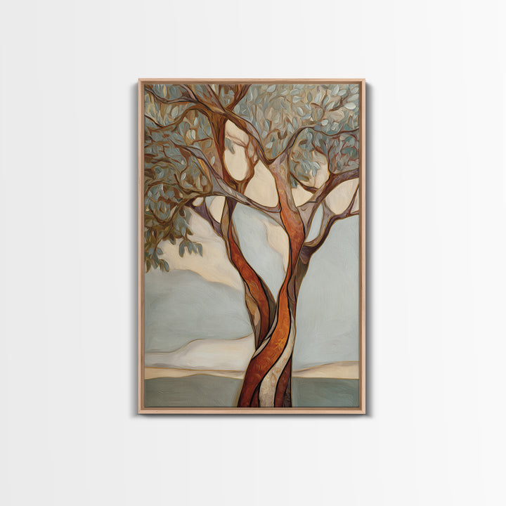 Two Intertwined Trees as Symbolic Artwork Canvas Print, Wedding Art, Fine Art Print, Living Room Decor, Fine Art, Romance, WED-2x3-79