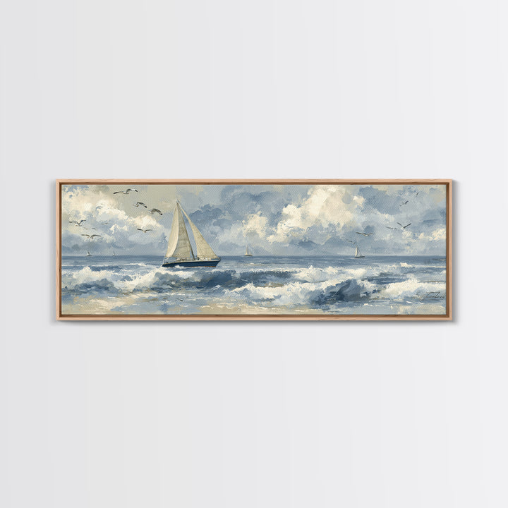 Honeymoon Coastal Sunset Framed Canvas Print, Wedding Art, Wedding Table Decor, Living Room Decor, Fine Art, Romance, WED-3x1-57