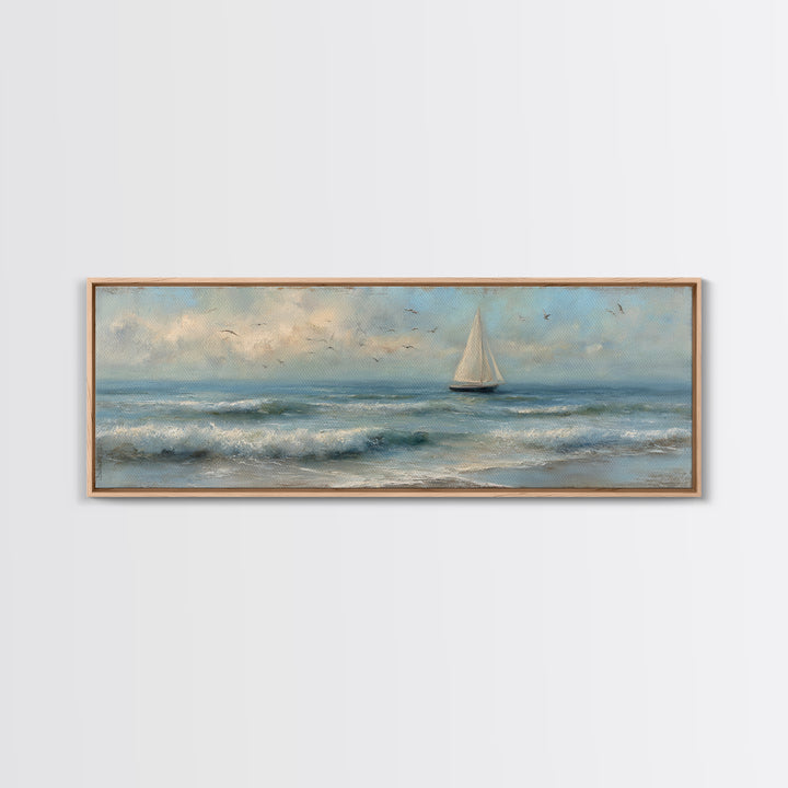 Honeymoon Coastal Sunset Framed Canvas Print, Wedding Art, Wedding Dress, Living Room Decor, Fine Art, Romance, Jewish Art, WED-3x1-9