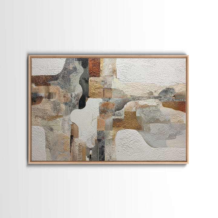 Lace Pattern Ivory Abstraction Framed Canvas Print, Wedding Art, Wedding Poster, Living Room Decor, Fine Art, Romance, WED-3x2-47