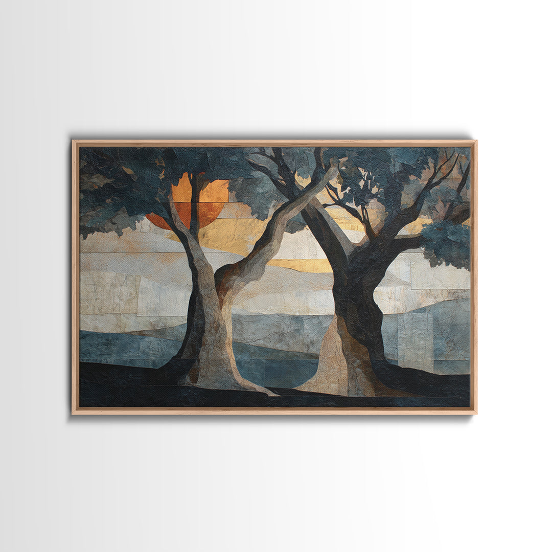 Two Swans Forming a Heart on Dark Canvas Print, Wedding Art, Custom Painting, Living Room Decor, Romance, Wedding Reception, WED-3x2-54
