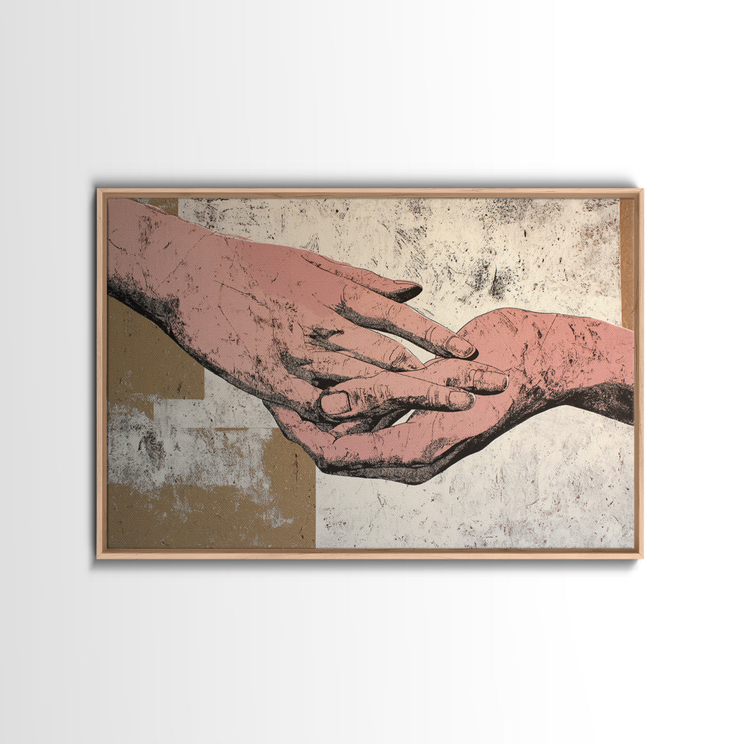 Hands Nearly Touching Canvas Print, Wedding Art, Beach Wedding, Living Room Decor, Romance, Modern Decor, Fine Art Print, WED-3x2-68