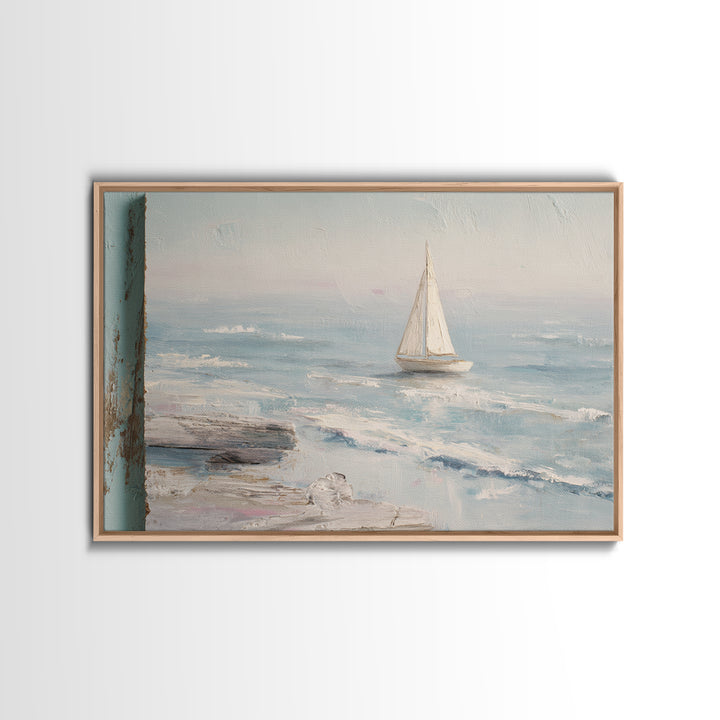 Honeymoon Coastal Sunset Framed Canvas Print, Wedding Art, Jewish Art, Living Room Decor, Romance, Personalized Wedding, WED-3x2-69