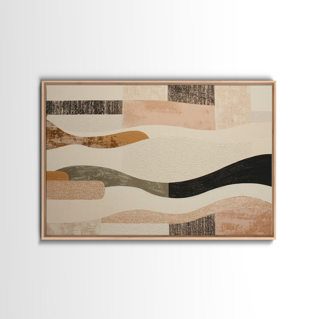 Lace Pattern Ivory Abstraction Framed Canvas Print, Wedding Art, Wedding Sign, Living Room Decor, Abstract Art, Romance, WED-3x2-71
