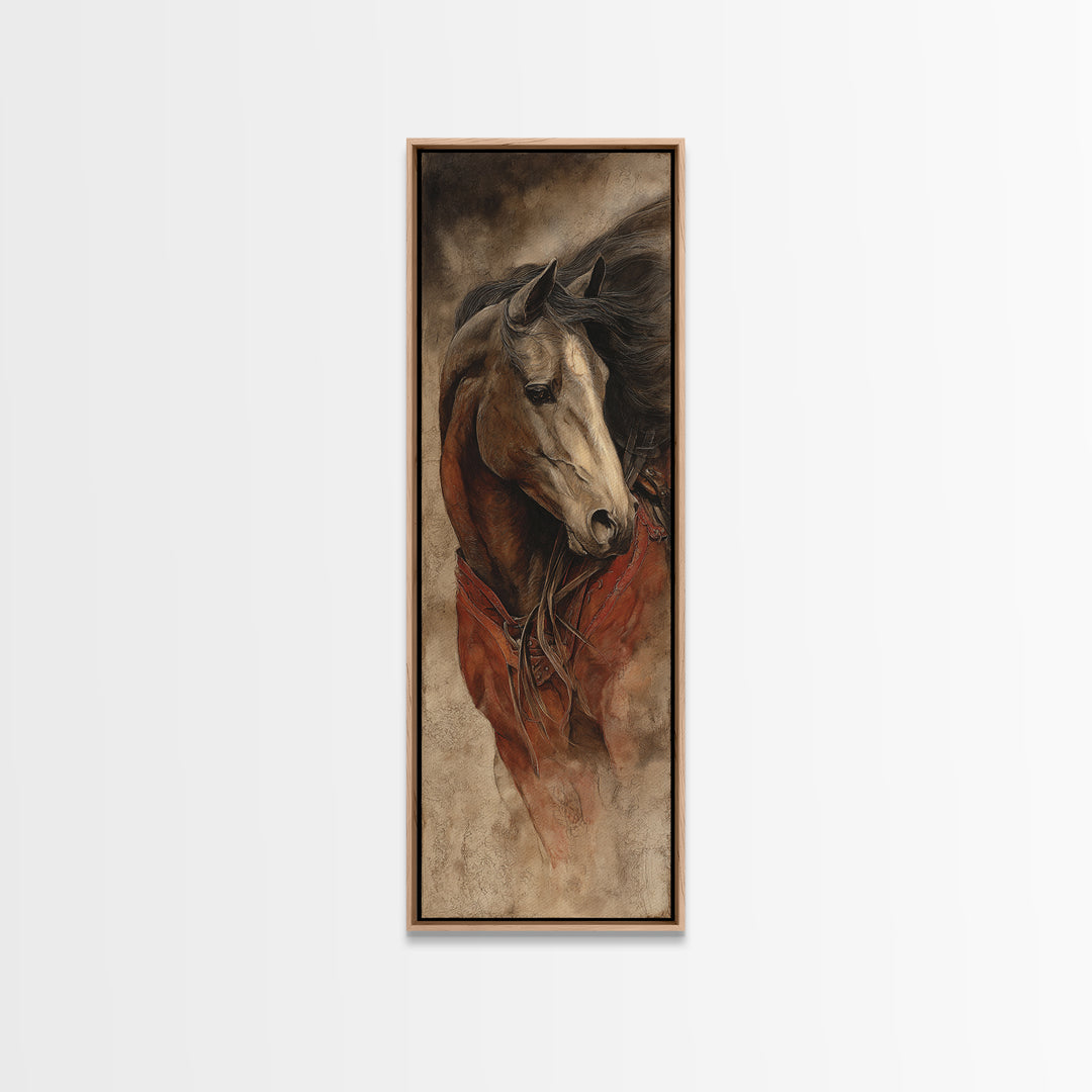 Cowboy Campfire under Starry Sky Canvas Print, Western Art, Western Wall Decor, Southwestern Decor, Fine Art, Frontier, WES-1x3-26