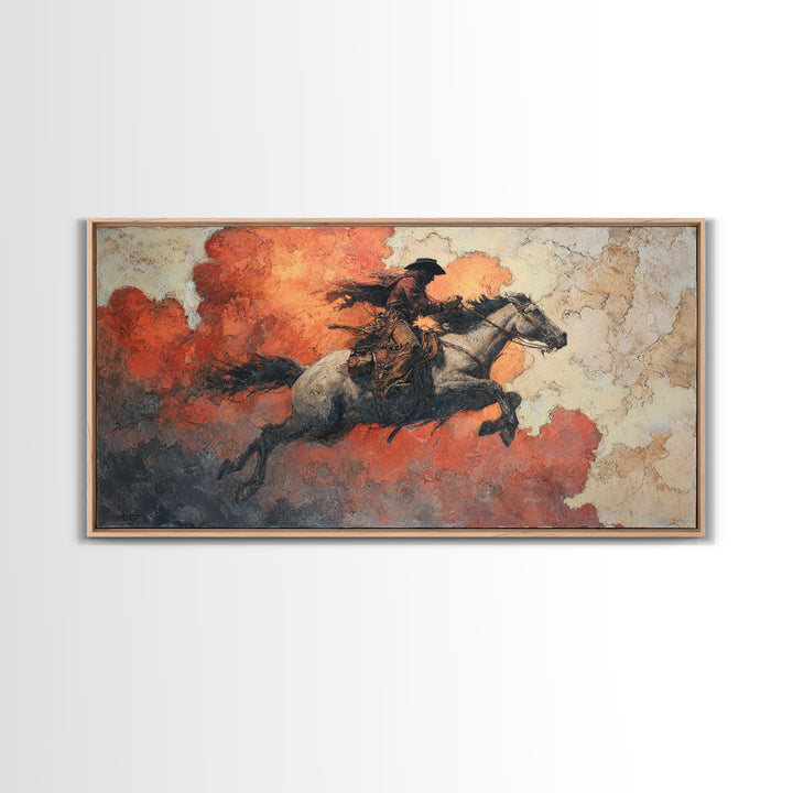 Old Revolver and Roses Canvas Print, Western Art, Downloadable Art, Southwestern Decor, Fine Art, Frontier, Gallery Decor, WES-2x1-63