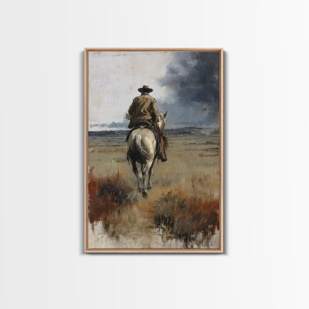 Train Crossing Western Plains Canvas Print, Western Art, Minimalist Wall Art, Southwestern Decor, Fine Art, Frontier, WES-2x3-79