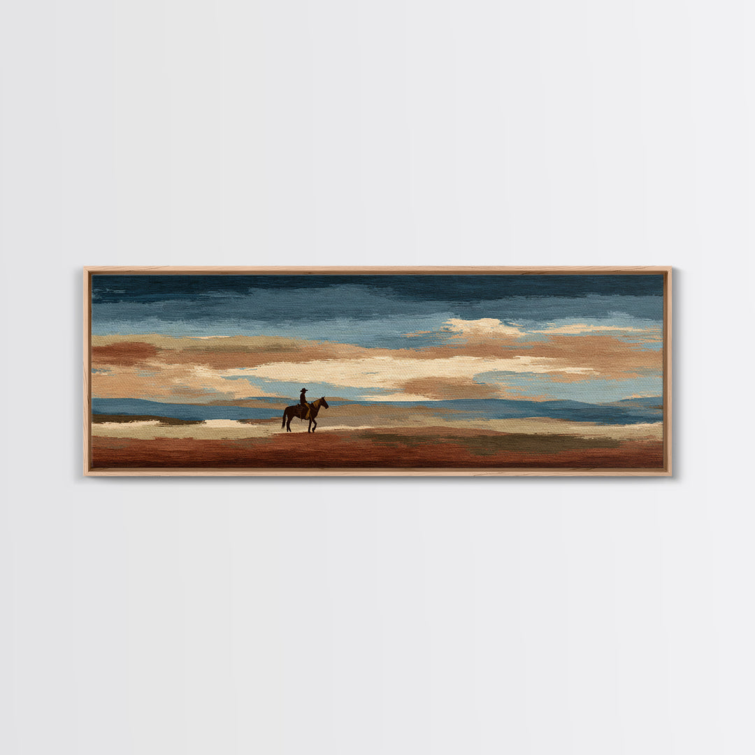 Southwestern Blanket Pattern Framed Canvas Print, Western Art, Western Wall Decor, Southwestern Decor, Fine Art, Frontier, WES-3x1-81