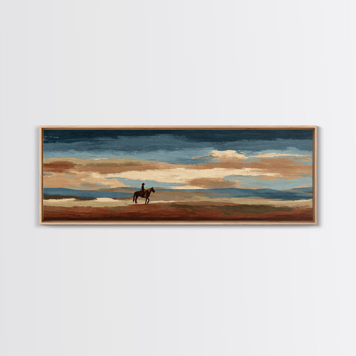 Southwestern Blanket Pattern Framed Canvas Print, Western Art, Western Wall Decor, Southwestern Decor, Fine Art, Frontier, WES-3x1-81