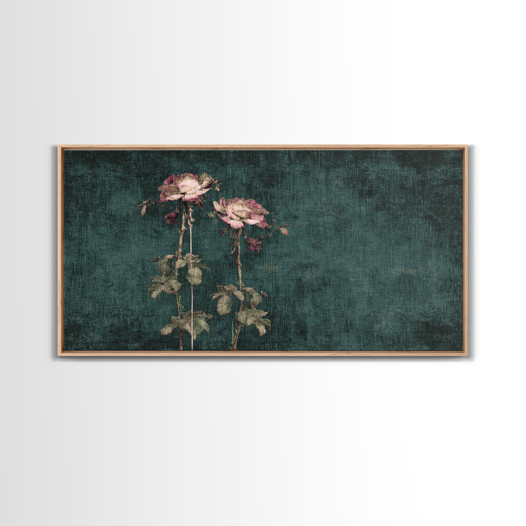 Robot Watering a Single Flower Canvas Print, Whimsical Art, Pet Portrait, Living Room Decor, Wonder, Abstract Wall Art, WHI-2x1-41