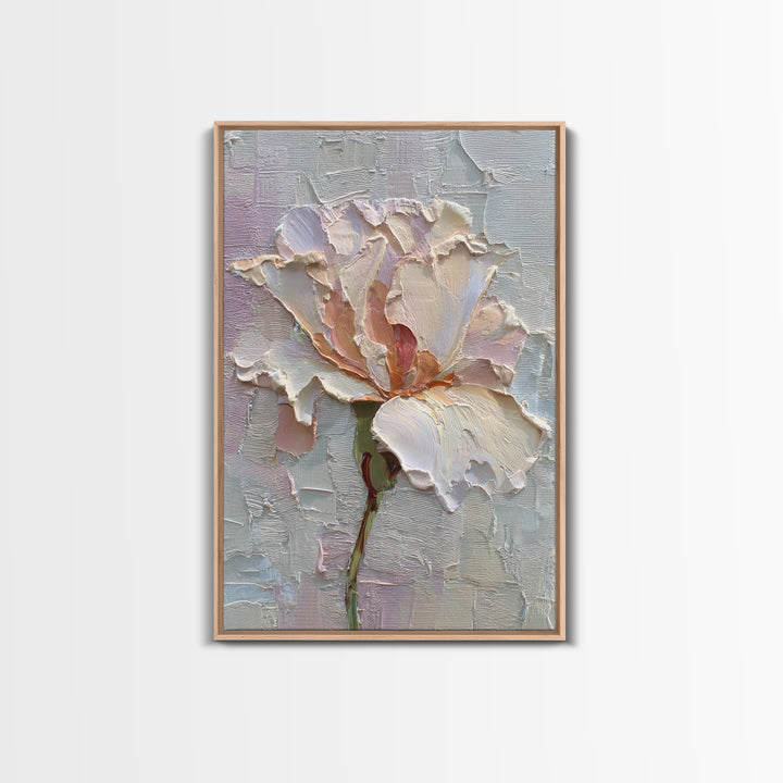 Robot Watering a Single Flower Framed Canvas Print, Whimsical Art, Whimsical, Living Room Decor, Watercolor Art, Wonder, WHI-2x3-53