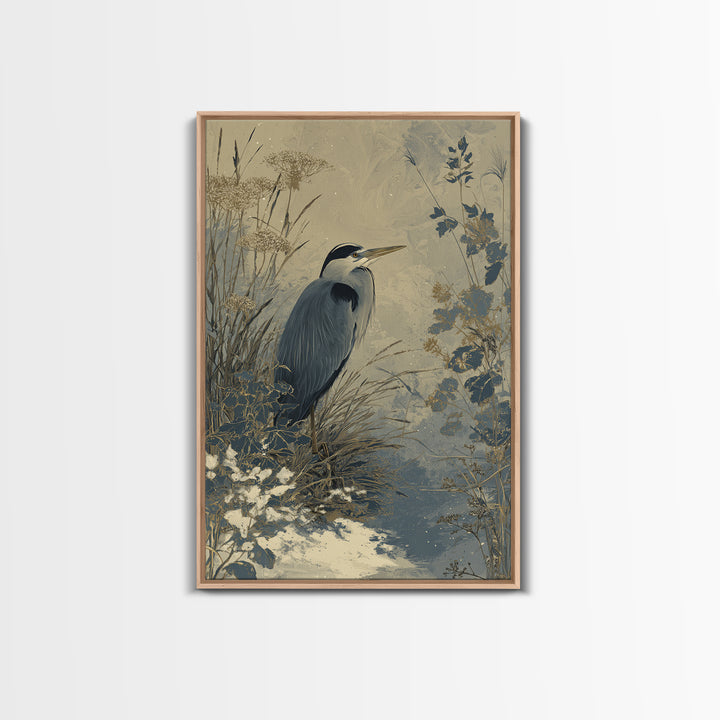 Bird Delivering a Tiny Love Letter Framed Canvas Print, Whimsical Art, Oil Painting, Living Room Decor, Fine Art, Wonder, WHI-2x3-55