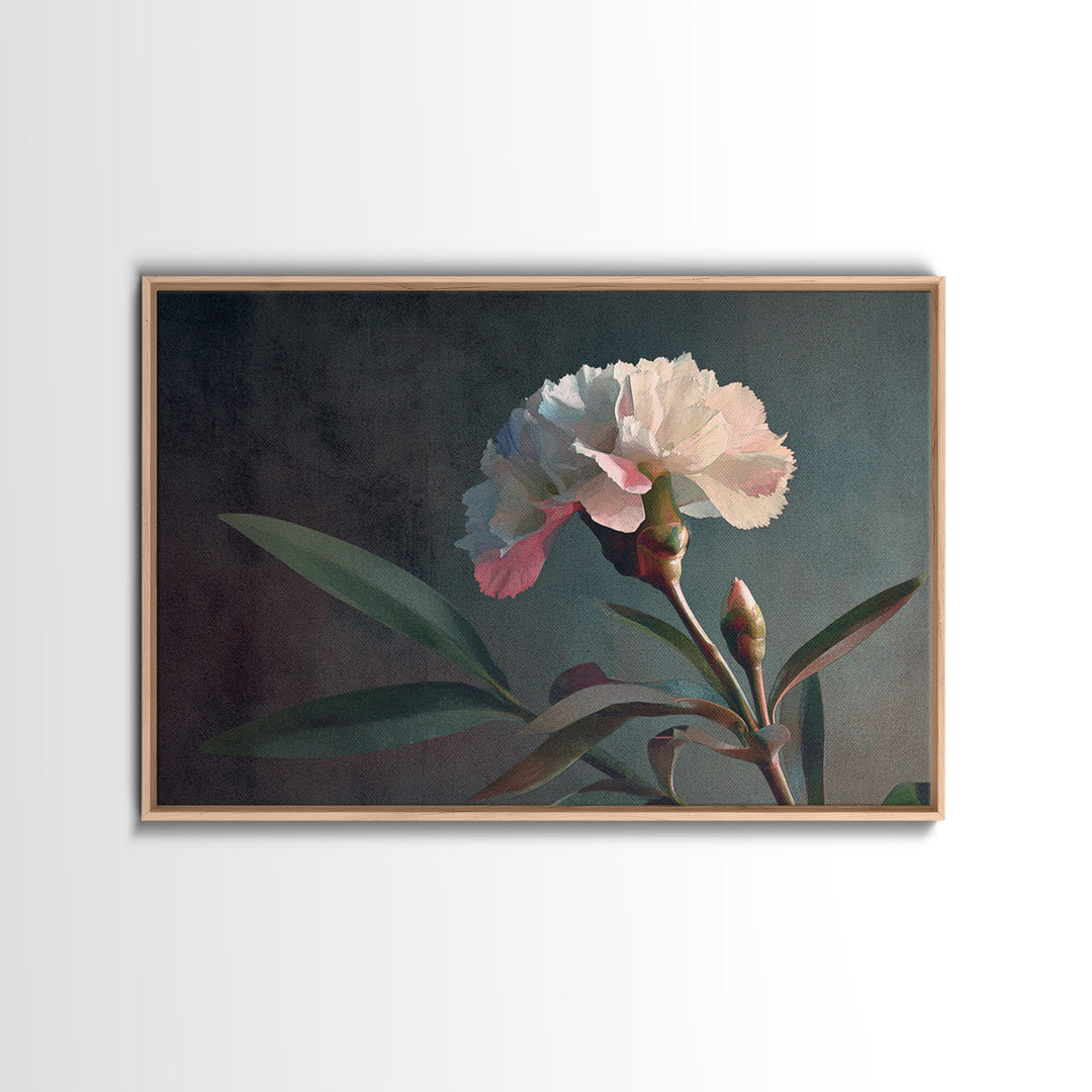 Robot Watering a Single Flower Canvas Print, Whimsical Art, Neutral Decor, Living Room Decor, Oil Painting, Wonder, Home Decor, WHI-3x2-73