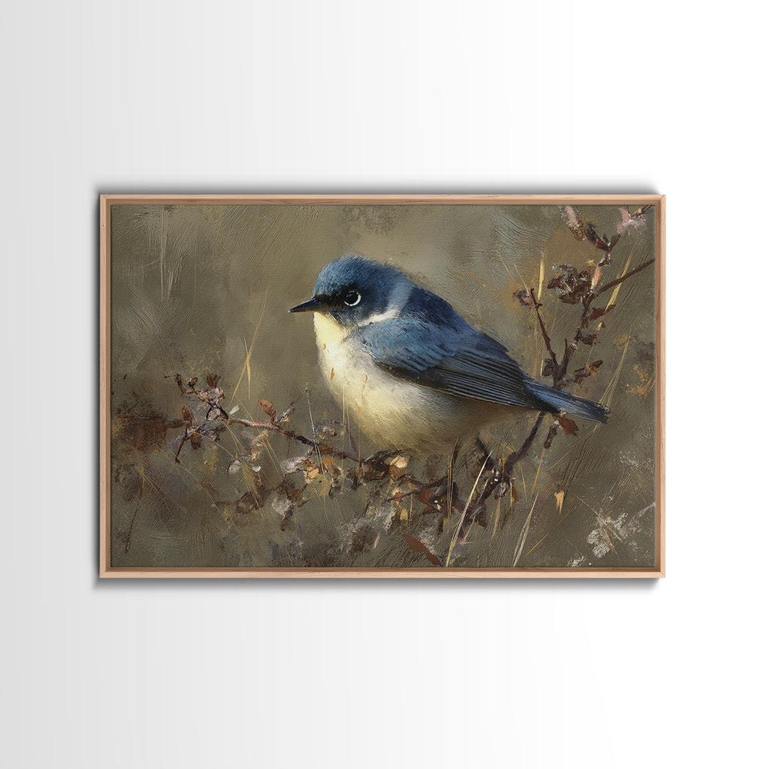 Bird Delivering a Tiny Love Letter Framed Canvas Print, Whimsical Art, Nursery Wall Art, Living Room Decor, Fine Art, Wonder, WHI-3x2-99