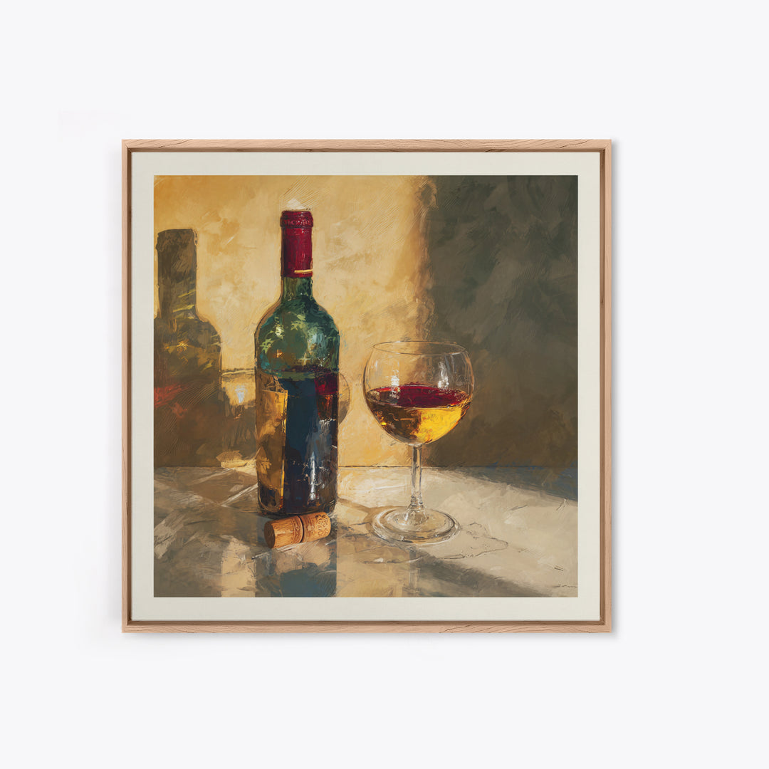 Wine Tasting Flight Rendered as Elegant Still Canvas Print, Winery Art, Gallery Wall Art, Winery Decor, Fine Art, Vineyard, WIN-1x1-10