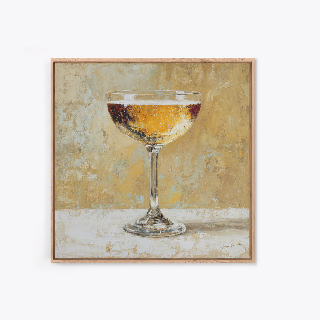 Champagne Coupe with Bubbles and Light Canvas Print, Winery Art, Kitchen Art, Winery Decor, Watercolor Art, Vineyard, WIN-1x1-19