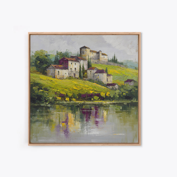 French Vineyard Hills Framed Canvas Print, Winery Art, Gallery Decor, Winery Decor, Fine Art, Vineyard, Wall Art, Home Decor, WIN-1x1-32