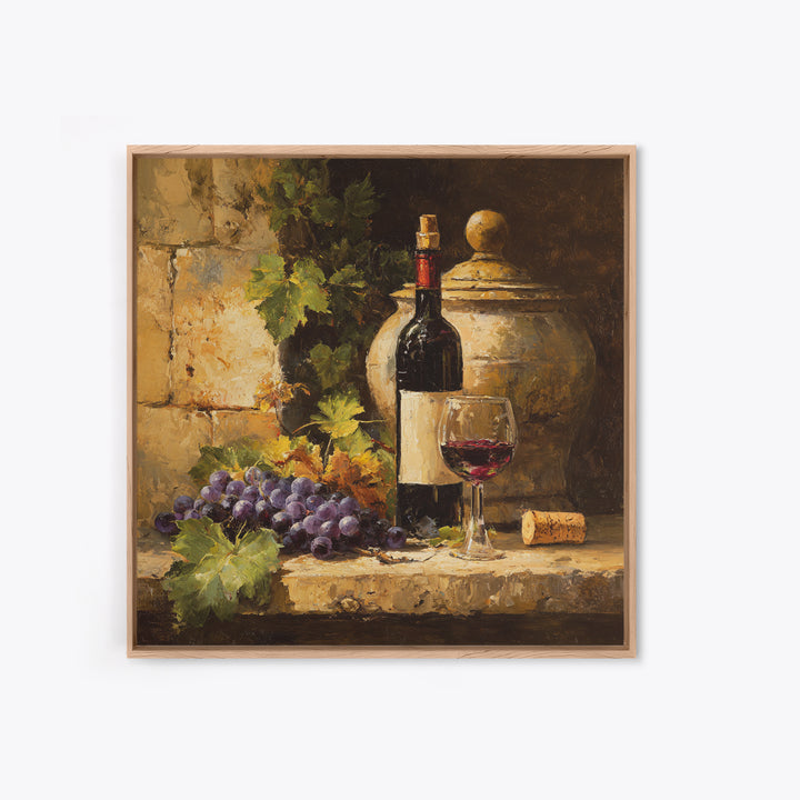 French Vineyard Hills Framed Canvas Print, Winery Art, Artwork, Winery Decor, Fine Art, Vineyard, Bar Decor, Gallery Wall Art, WIN-1x1-56