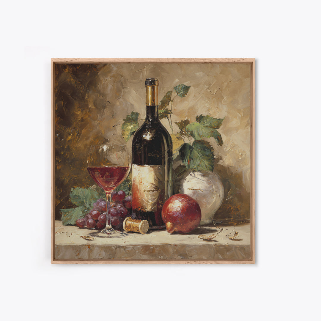 Red Wine Swirl Abstract Framed Canvas Print, Winery Art, Boho Decor, Winery Decor, Fine Art, Vineyard, Art Print, WIN-1x1-79